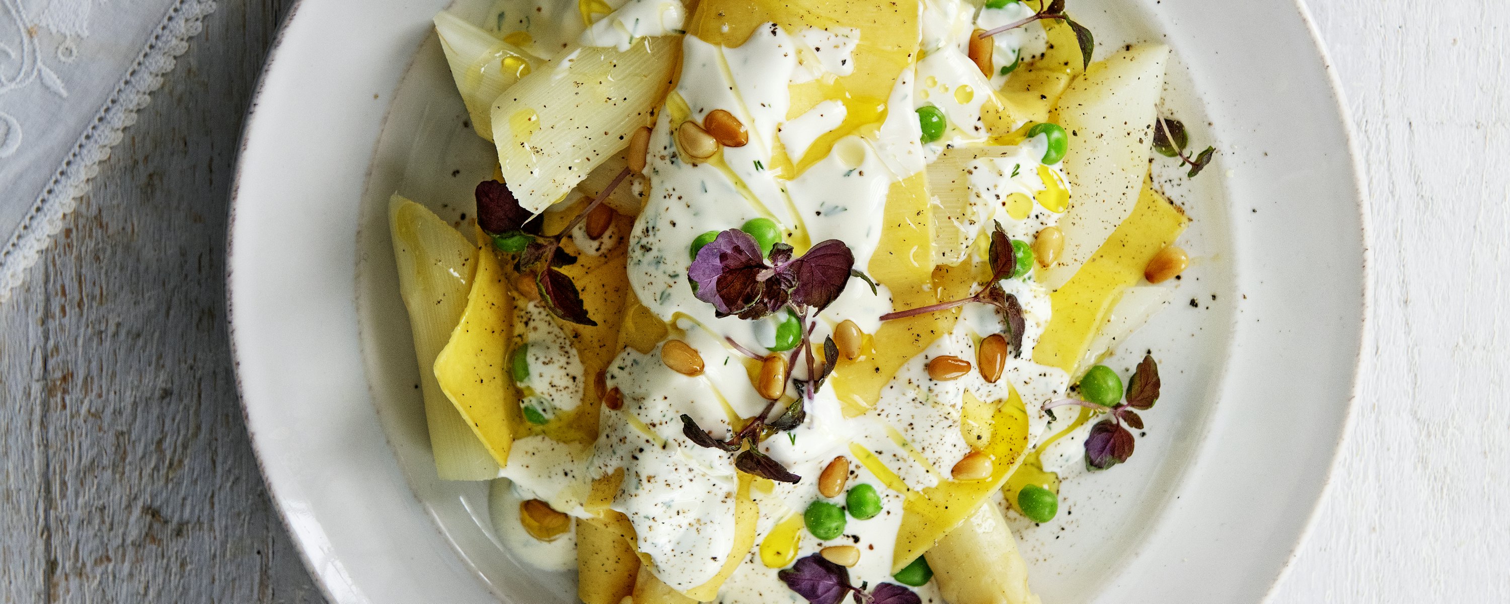 Asperge Open lasagne met asperges