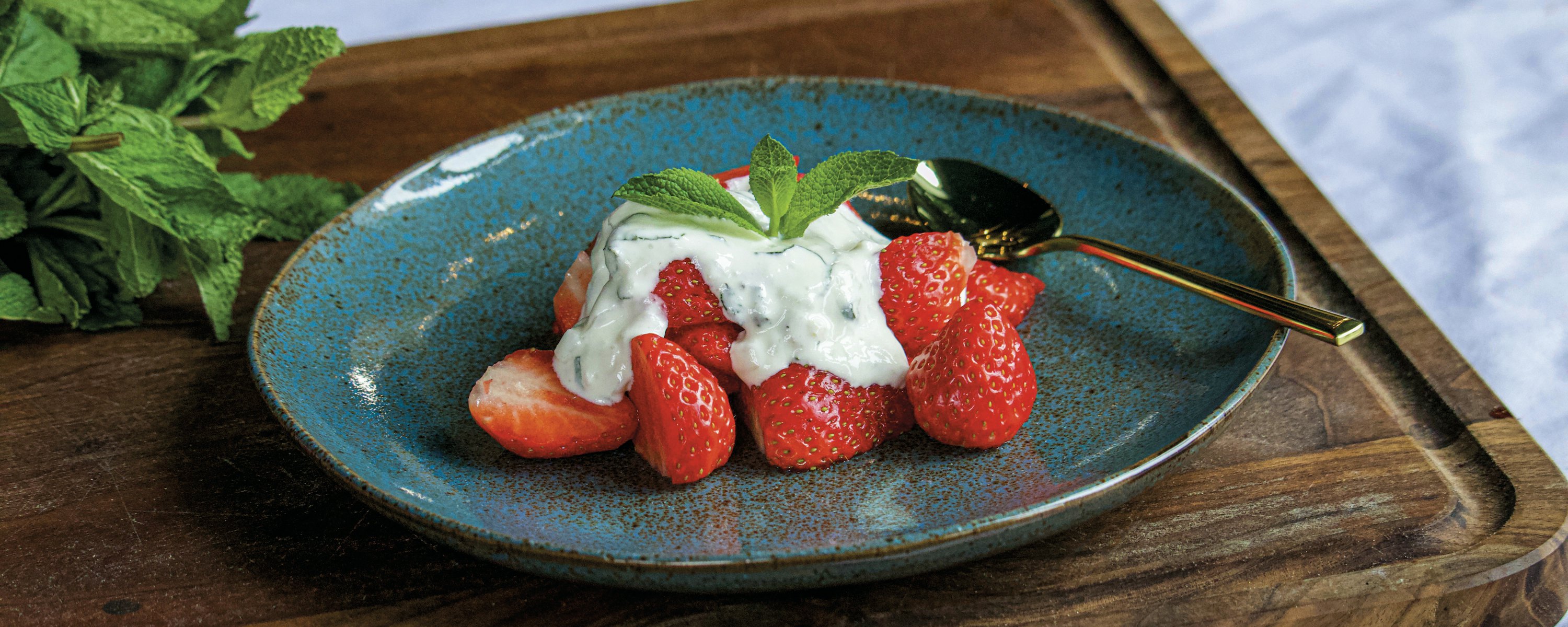 Asperges menu 2021 Aardbeien met aspergecreme