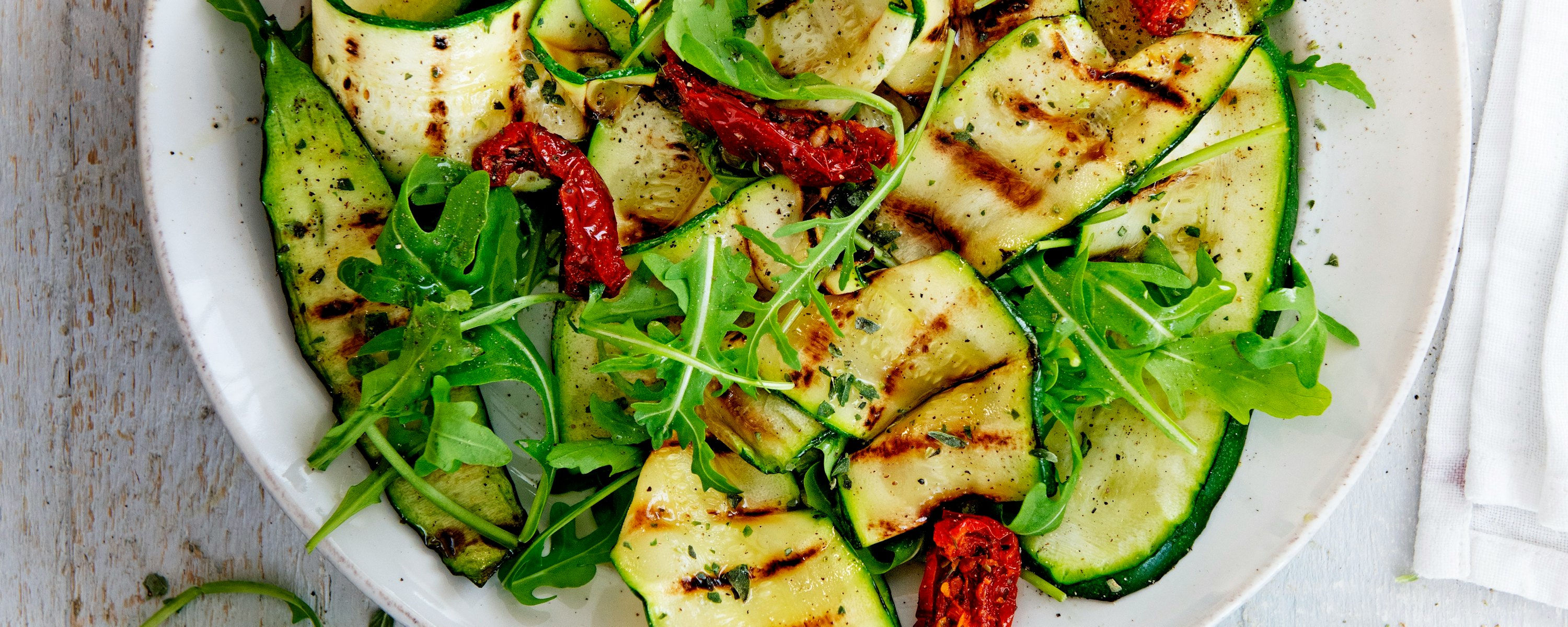 Courgette Gegrilde gemarineerde courgette