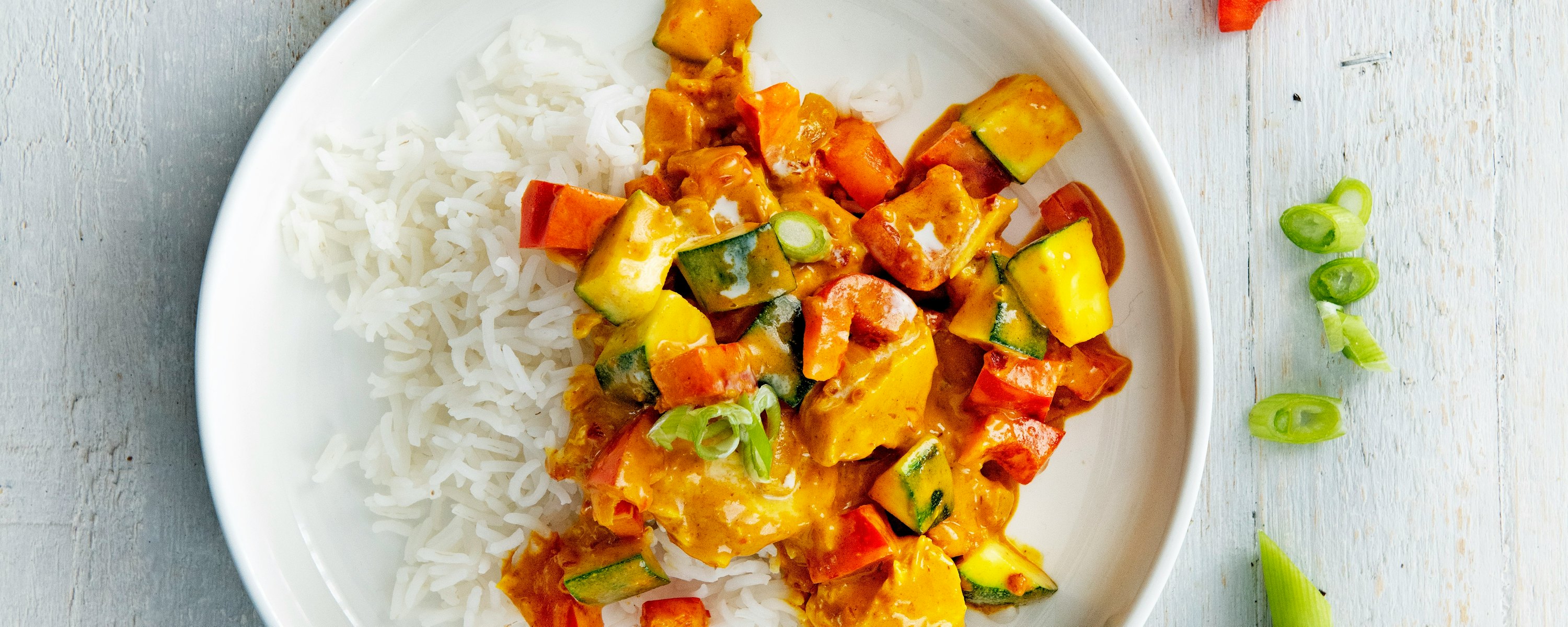 Paprika courgette Indiase curry